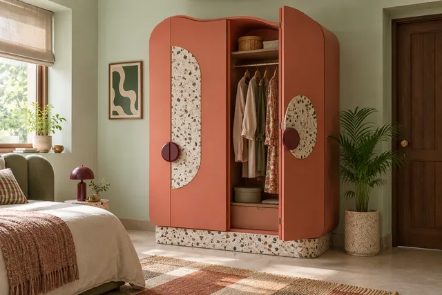 Coral Terrazzo — AI-assisted Wardrobes concept
